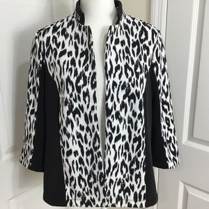Chico’s Collections Animal Print Open Jacket